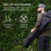 imageBest Choice Products Adjustable Portable Hammock Stand Outdoor Patio WeatherResistant Steel for 914ft Hammocks wHanging Hooks PowderCoated Finish Carrying Bag 450lb Weight Capacity