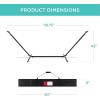 imageBest Choice Products Double Hammock with Steel Stand Indoor Outdoor BrazilianStyle Cotton Bed wCarrying Bag 2Person Capacity  Desert StripesAbyss