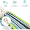 imageBest Choice Products Double Hammock with Steel Stand Indoor Outdoor BrazilianStyle Cotton Bed wCarrying Bag 2Person Capacity  Desert StripesBlue Green Stripe