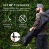 imageBest Choice Products Double Hammock with Steel Stand Indoor Outdoor BrazilianStyle Cotton Bed wCarrying Bag 2Person Capacity  Desert StripesOnyx