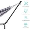 imageBest Choice Products Double Hammock with Steel Stand Indoor Outdoor BrazilianStyle Cotton Bed wCarrying Bag 2Person Capacity  Desert StripesSteel