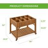 imageBest Choice Products Elevated 8 Pocket Herb Garden Bed Mobile Raised Customizable Wood Planter for Herbs Vegetables Flowers wLockable Wheels Storage Shelf Drainage Holes  Acorn Brown