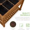 imageBest Choice Products Elevated 8 Pocket Herb Garden Bed Mobile Raised Customizable Wood Planter for Herbs Vegetables Flowers wLockable Wheels Storage Shelf Drainage Holes  Acorn Brown
