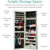 imageBest Choice Products Freestanding Jewelry Armoire Cabinet Full Length Standing Mirror Lockable Makeup Storage Organizer wVelvet Lining 3 Angles Lock Accessory Pouch 5 Shelves  BlackSage