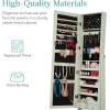 imageBest Choice Products Freestanding Jewelry Armoire Cabinet Full Length Standing Mirror Lockable Makeup Storage Organizer wVelvet Lining 3 Angles Lock Accessory Pouch 5 Shelves  BlackSage