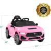 imageBest Choice Products Kids 12V Electric Ride On Car Officially Licensed Ford Mustang wParent Control LED Lights 2 Speeds Bluetooth  YellowPink