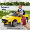 imageBest Choice Products Kids 12V Electric Ride On Car Officially Licensed Ford Mustang wParent Control LED Lights 2 Speeds Bluetooth  YellowYellow