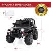 imageBest Choice Products Kids 24V 2Seater Electric Ride On Car Truck w 132lb Weight Capacity Parent Control Bluetooth LED Lights  Hot PinkBlack