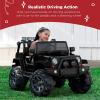 imageBest Choice Products Kids 24V 2Seater Electric Ride On Car Truck w 132lb Weight Capacity Parent Control Bluetooth LED Lights  Hot PinkBlack