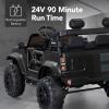 imageBest Choice Products Kids 24V 2Seater Electric Ride On Car Truck w 132lb Weight Capacity Parent Control Bluetooth LED Lights  Hot PinkBlack