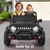 imageBest Choice Products Kids 24V 2Seater Electric Ride On Car Truck w 132lb Weight Capacity Parent Control Bluetooth LED Lights  Hot PinkBlack
