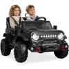 imageBest Choice Products Kids 24V 2Seater Electric Ride On Car Truck w 132lb Weight Capacity Parent Control Bluetooth LED Lights  Hot PinkBlack
