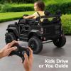 imageBest Choice Products Kids 24V 2Seater Electric Ride On Car Truck w 132lb Weight Capacity Parent Control Bluetooth LED Lights  Hot PinkBlack