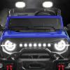 imageBest Choice Products Kids 24V 2Seater Electric Ride On Car Truck w 132lb Weight Capacity Parent Control Bluetooth LED Lights  Hot PinkBlue