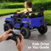 imageBest Choice Products Kids 24V 2Seater Electric Ride On Car Truck w 132lb Weight Capacity Parent Control Bluetooth LED Lights  Hot PinkBlue