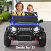 imageBest Choice Products Kids 24V 2Seater Electric Ride On Car Truck w 132lb Weight Capacity Parent Control Bluetooth LED Lights  Hot PinkBlue