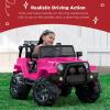 imageBest Choice Products Kids 24V 2Seater Electric Ride On Car Truck w 132lb Weight Capacity Parent Control Bluetooth LED Lights  Hot PinkHot Pink