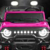 imageBest Choice Products Kids 24V 2Seater Electric Ride On Car Truck w 132lb Weight Capacity Parent Control Bluetooth LED Lights  Hot PinkHot Pink