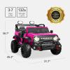 imageBest Choice Products Kids 24V 2Seater Electric Ride On Car Truck w 132lb Weight Capacity Parent Control Bluetooth LED Lights  Hot PinkHot Pink