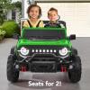 imageBest Choice Products Kids 24V 2Seater Electric Ride On Car Truck w 132lb Weight Capacity Parent Control Bluetooth LED Lights  Hot PinkKelly Green