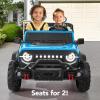 imageBest Choice Products Kids 24V 2Seater Electric Ride On Car Truck w 132lb Weight Capacity Parent Control Bluetooth LED Lights  Hot PinkLight Blue