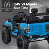 imageBest Choice Products Kids 24V 2Seater Electric Ride On Car Truck w 132lb Weight Capacity Parent Control Bluetooth LED Lights  Hot PinkLight Blue