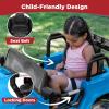 imageBest Choice Products Kids 24V 2Seater Electric Ride On Car Truck w 132lb Weight Capacity Parent Control Bluetooth LED Lights  Hot PinkLight Blue