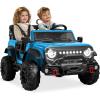 imageBest Choice Products Kids 24V 2Seater Electric Ride On Car Truck w 132lb Weight Capacity Parent Control Bluetooth LED Lights  Hot PinkLight Blue