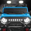 imageBest Choice Products Kids 24V 2Seater Electric Ride On Car Truck w 132lb Weight Capacity Parent Control Bluetooth LED Lights  Hot PinkLight Blue