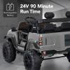 imageBest Choice Products Kids 24V 2Seater Electric Ride On Car Truck w 132lb Weight Capacity Parent Control Bluetooth LED Lights  Hot PinkLight Gray