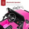 imageBest Choice Products Kids 24V 2Seater Electric Ride On Car Truck w 132lb Weight Capacity Parent Control Bluetooth LED Lights  Hot PinkPink
