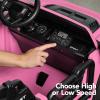 imageBest Choice Products Kids 24V 2Seater Electric Ride On Car Truck w 132lb Weight Capacity Parent Control Bluetooth LED Lights  Hot PinkPink