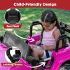 imageBest Choice Products Kids 24V 2Seater Electric Ride On Car Truck w 132lb Weight Capacity Parent Control Bluetooth LED Lights  Hot PinkPink