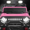 imageBest Choice Products Kids 24V 2Seater Electric Ride On Car Truck w 132lb Weight Capacity Parent Control Bluetooth LED Lights  Hot PinkPink