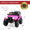imageBest Choice Products Kids 24V 2Seater Electric Ride On Car Truck w 132lb Weight Capacity Parent Control Bluetooth LED Lights  Hot PinkPink