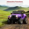 imageBest Choice Products Kids 24V 2Seater Electric Ride On Car Truck w 132lb Weight Capacity Parent Control Bluetooth LED Lights  Hot PinkPurple