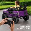 imageBest Choice Products Kids 24V 2Seater Electric Ride On Car Truck w 132lb Weight Capacity Parent Control Bluetooth LED Lights  Hot PinkPurple