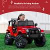imageBest Choice Products Kids 24V 2Seater Electric Ride On Car Truck w 132lb Weight Capacity Parent Control Bluetooth LED Lights  Hot PinkRed