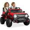 imageBest Choice Products Kids 24V 2Seater Electric Ride On Car Truck w 132lb Weight Capacity Parent Control Bluetooth LED Lights  Hot PinkRed