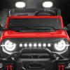 imageBest Choice Products Kids 24V 2Seater Electric Ride On Car Truck w 132lb Weight Capacity Parent Control Bluetooth LED Lights  Hot PinkRed