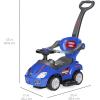 imageBest Choice Products Kids 3in1 Push and Pedal Car Toddler Ride On wHandle Horn Music  RedBlue