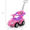 imageBest Choice Products Kids 3in1 Push and Pedal Car Toddler Ride On wHandle Horn Music  RedPink