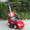 imageBest Choice Products Kids 3in1 Push and Pedal Car Toddler Ride On wHandle Horn Music  RedRed