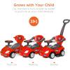 imageBest Choice Products Kids 3in1 Push and Pedal Car Toddler Ride On wHandle Horn Music  RedRed