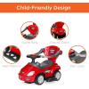 imageBest Choice Products Kids 3in1 Push and Pedal Car Toddler Ride On wHandle Horn Music  RedRed