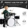 imageBest Choice Products Kids 5Piece Beginner Drum Set Junior Kit Starter Percussion wCymbals Pedal Drumsticks Stool Toms Snare Hi Hat  BlackBlack