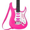 imageBest Choice Products Kids Electric Musical Guitar Play Set Toy Guitar Starter Kit Bundle w 6 Demo Songs Whammy Bar Microphone Amp AUX 2 Sticker Sheets  PinkPink