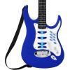 imageBest Choice Products Kids Electric Musical Guitar Play Set Toy Guitar Starter Kit Bundle w 6 Demo Songs Whammy Bar Microphone Amp AUX 2 Sticker Sheets  PinkBlue