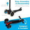 imageBest Choice Products Kids Mini Kick Scooter Toy wLightUp Wheels Height Adjustable TBar Foot Break  YellowBlack