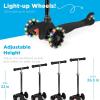 imageBest Choice Products Kids Mini Kick Scooter Toy wLightUp Wheels Height Adjustable TBar Foot Break  YellowBlack